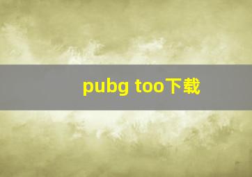 pubg too下载